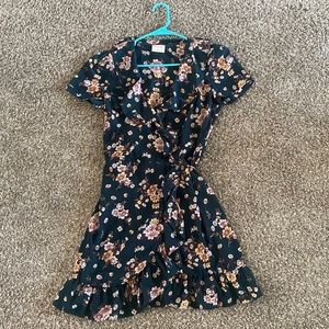 Floral wrap dress